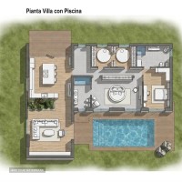 3 - Pianta Villa con piscina